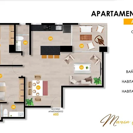 Apartamento 2br Oceanfront - Direct Access - Modern And Spacious - 6th Floor